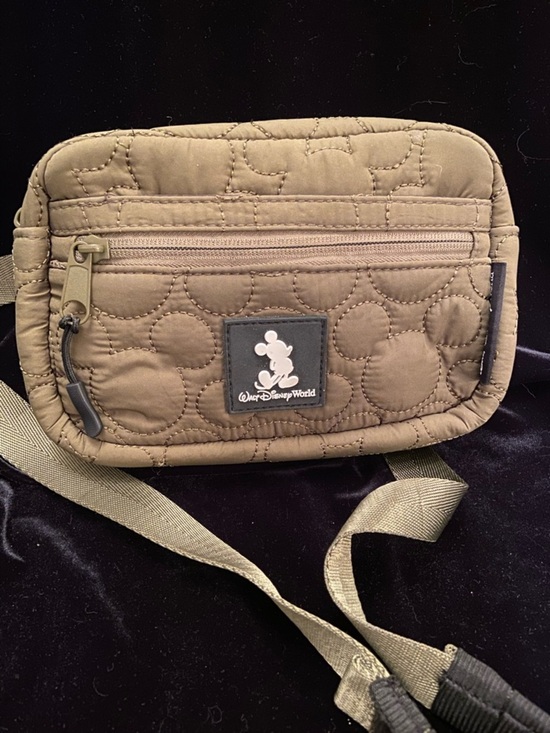 Disney Handbags - Walt Disney World Park Olive Green Quilted Mickey Belt Bag